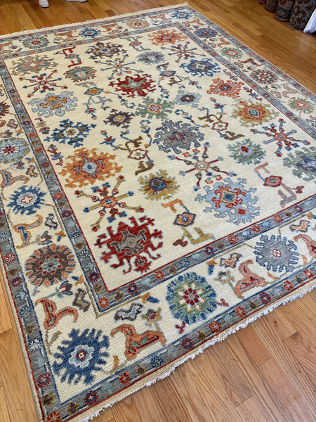 Kaoud Rugs 8.1X10.1 Rectangle Ivory OUSHAK Area Rug