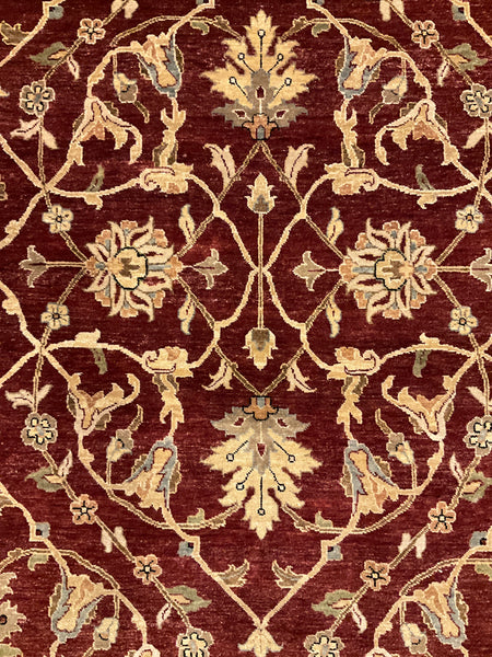 Kaoud Rugs 8X7.11 Square BURGUNDY ANT. MAHAL Area Rug