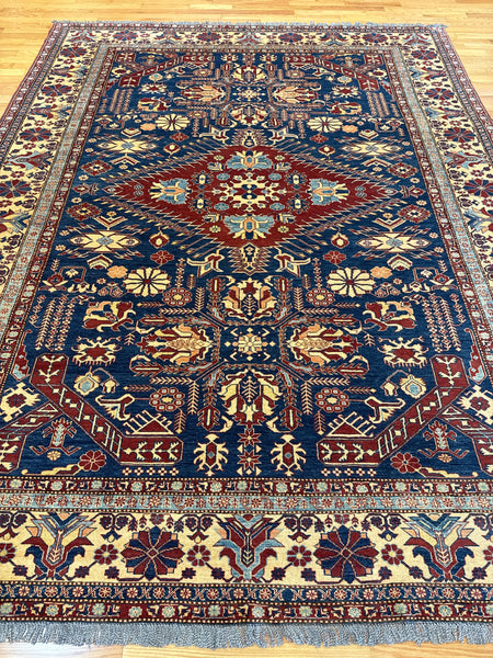 Kaoud Rugs 9.5X12 Rectangle BLUE KAZAK Area Rug