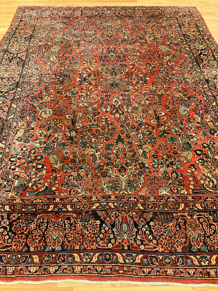 Kaoud Rugs 9X12.2 Rectangle RED SAROUK Area Rug