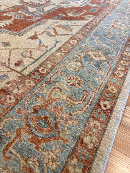 Kaoud Rugs 9.1X11.11 Rectangle RUST ANT. SERAPI-S Area Rug