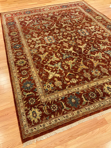 Kaoud Rugs 9X11.8 Rectangle RUST ANT. VERAMINE Area Rug
