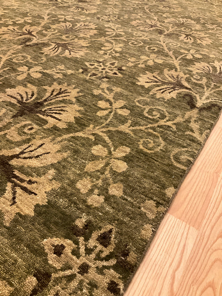 Kaoud Rugs 10.2X13.10 Rectangle OLIVE GREEN CONTEMP Area Rug