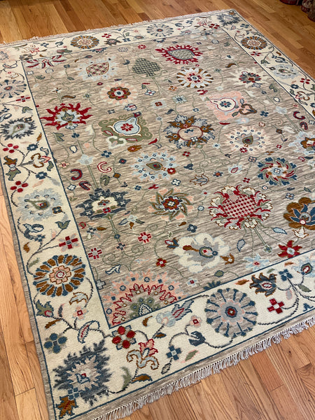 Kaoud Rugs 8.5X9.11 Rectangle Tan OUSHAK Area Rug