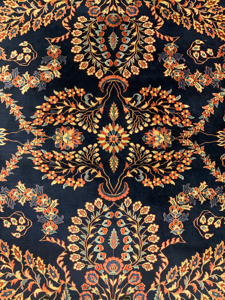 Kaoud Rugs 10X14.2 Rectangle NAVY SAROUK Area Rug
