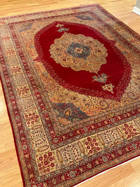 Kaoud Rugs 8.9x11.6 Rectangle RED SEVAS Area Rug