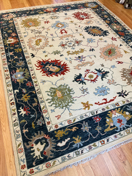 Kaoud Rugs 9.2X11.10 Rectangle Ivory OUSHAK Area Rug