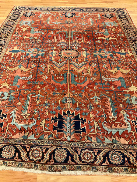 Kaoud Rugs 9.1x12 Rectangle RUST ANTIQUE HERIZ Area Rug
