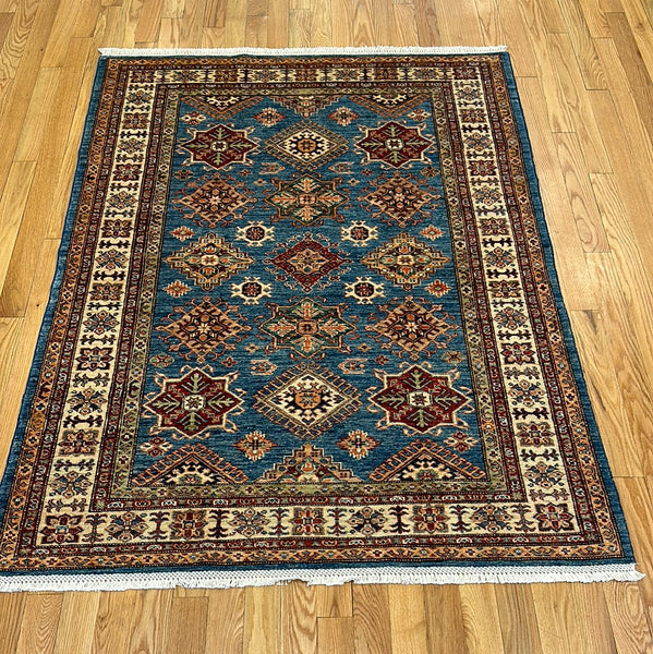 Kaoud Rugs 5X6.8 Rectangle LIGHT BLUE ANT. KAZAK Area Rug