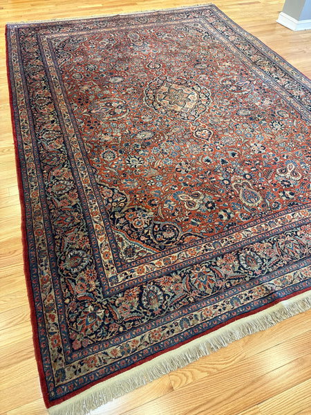 Kaoud Rugs 9.1X12.7 Rectangle RUST KAZVIN Area Rug