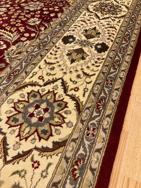 Kaoud Rugs 10X14.2 Rectangle BURGUNDY ANT. TABRIZ Area Rug