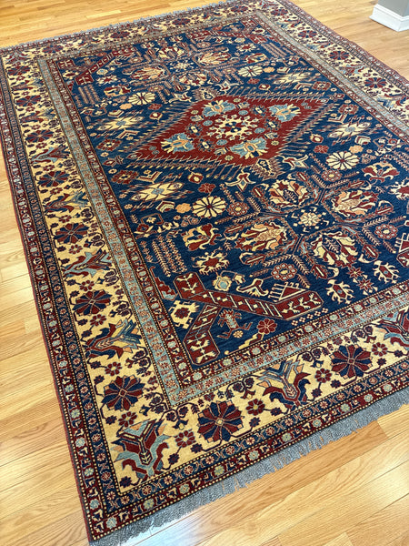 Kaoud Rugs 9.5X12 Rectangle BLUE KAZAK Area Rug