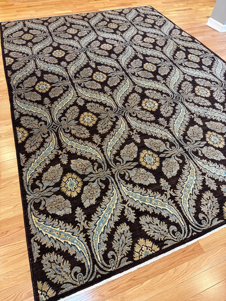 Kaoud Rugs 8.11X12.7 Rectangle DARK BROWN ANT. VERAMINE-S Area Rug