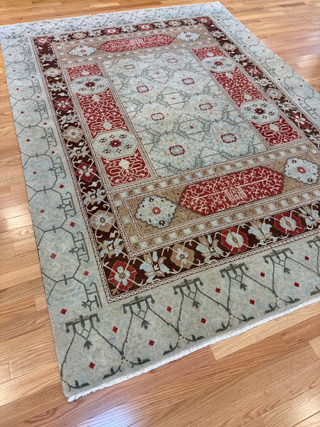 Kaoud Rugs 8X10.6 Rectangle LIGHT BLUE ANT. BAKTIARI-S Area Rug