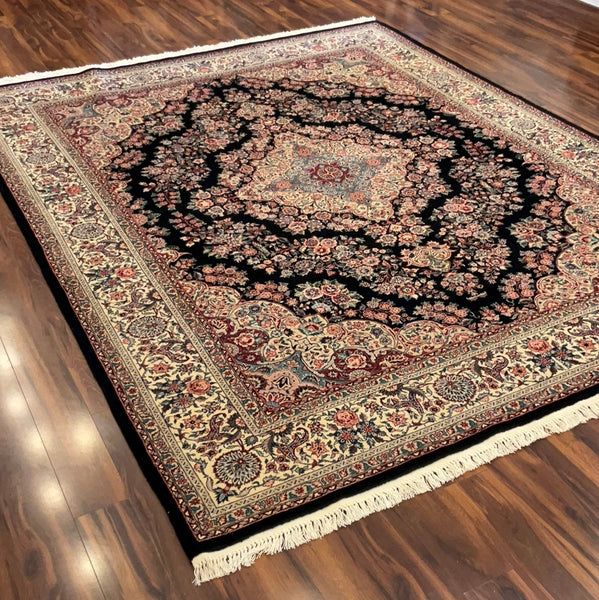 KAOUD RUGS 7.10 x 9.11 RECTANGLE BLACK KERMAN AREA RUG