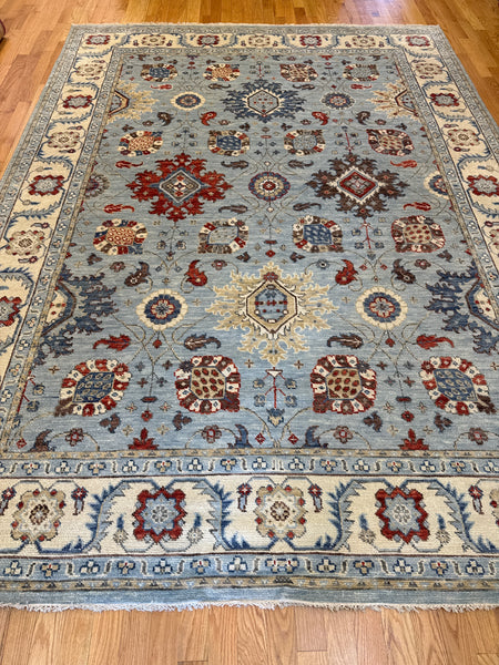 Kaoud Rugs 9.1X12.5 Rectangle Light Blue OUSHAK Area Rug