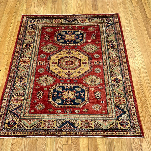 Kaoud Rugs 5X6.6 Rectangle RED ANT. KAZAK Area Rug
