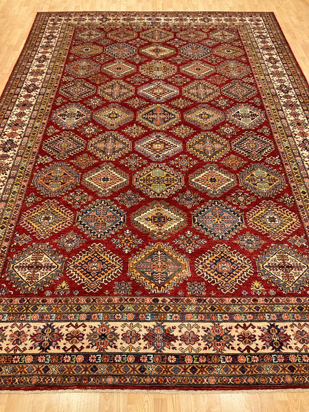 Kaoud Rugs 9.8X13.9 Rectangle RED ANT. SHIRAZ Area Rug