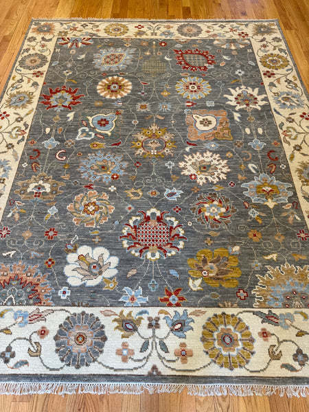 Kaoud Rugs 8.2X10.2 Rectangle Dark Grey OUSHAK Area Rug