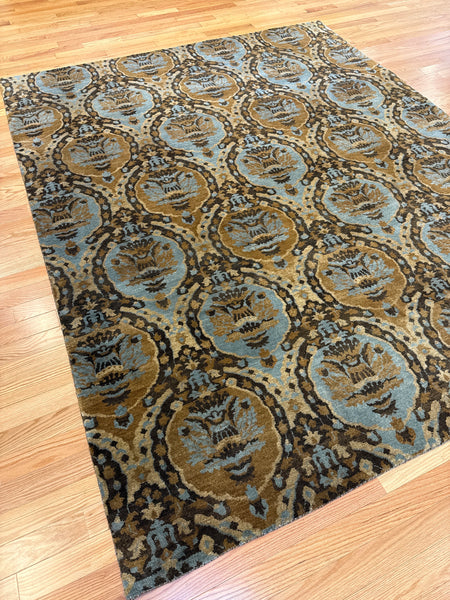 Kaoud Rugs 7.10X9.8 Rectangle LIGHT BLUE CONTEMP Area Rug