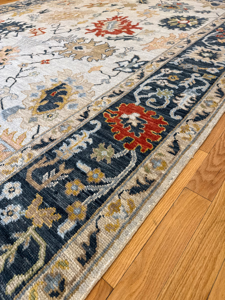 Kaoud Rugs 9X11.11 Rectangle Grey OUSHAK Area Rug