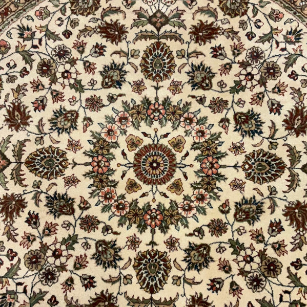 Kaoud Rugs 5.1X5 Round IVORY TABRIZ Area Rug
