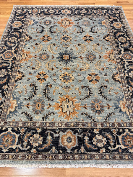 Kaoud Rugs 8.1x10.1 Rectangle LIGHT BLUE Ant. Serapi Area Rug