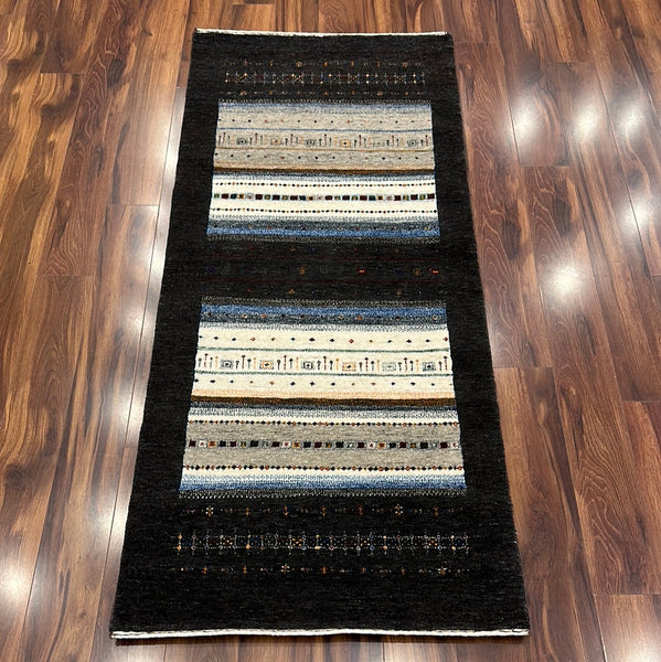 Kaoud Rugs 2.8X6.1 Runner CHARCOAL GABBEH Area Rug