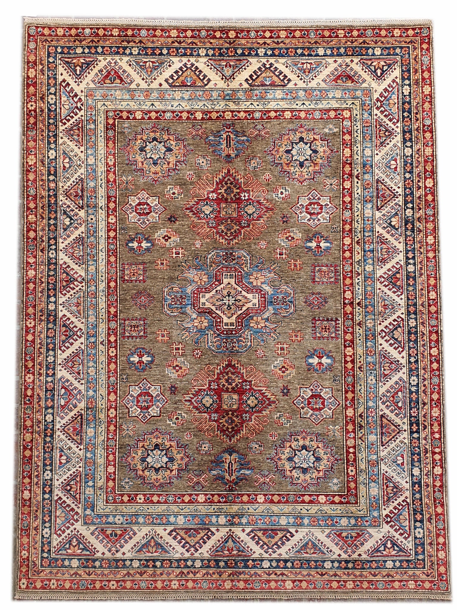 Kaoud Rugs 8X9.11 Rectangle Grey KAZAK Area Rug