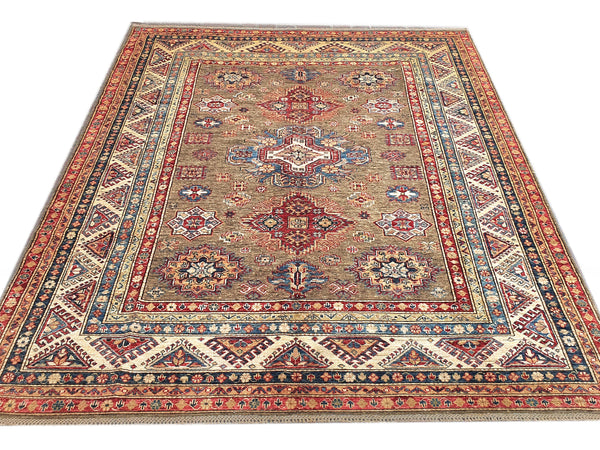 Kaoud Rugs 8X9.11 Rectangle Grey KAZAK Area Rug