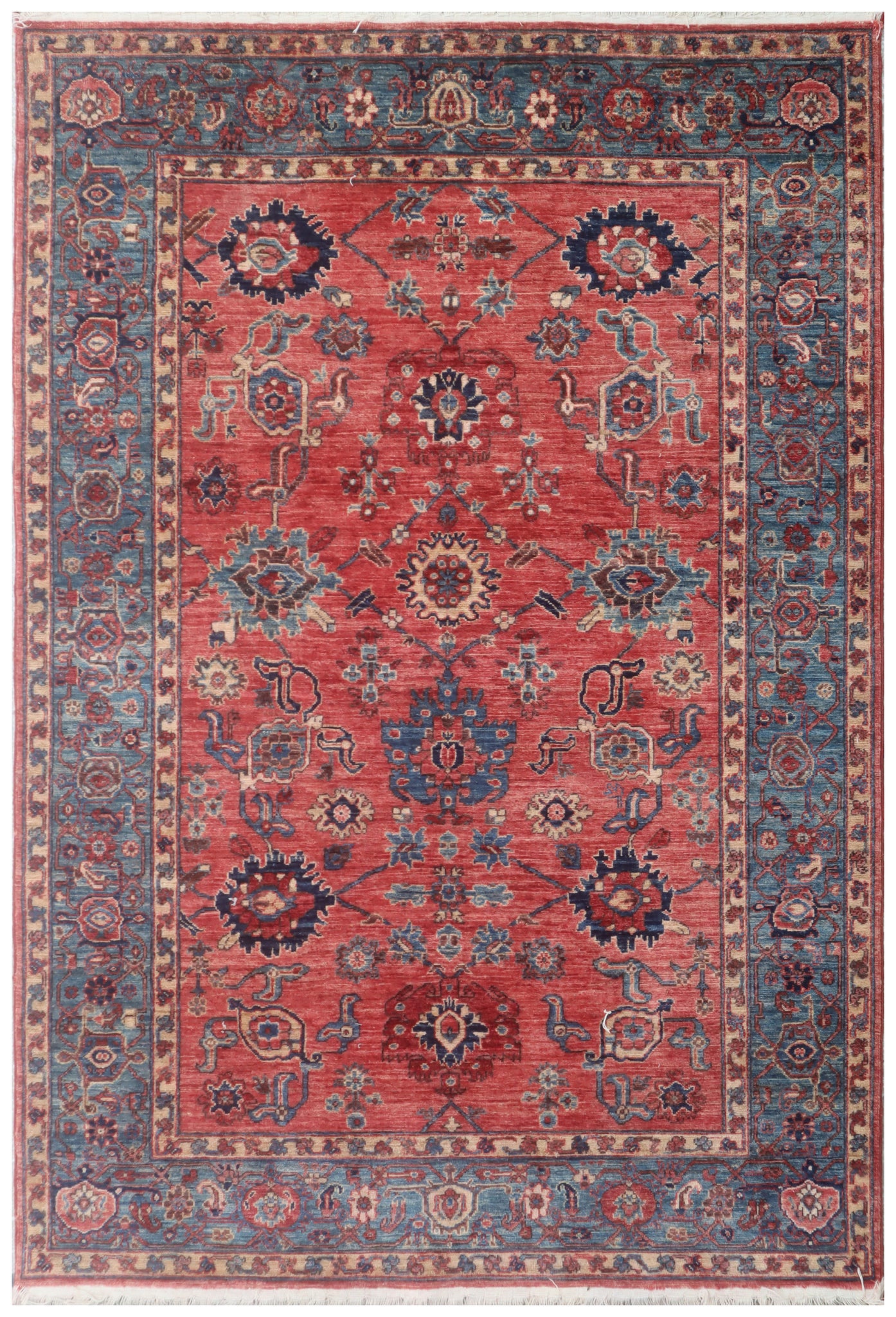 Kaoud Rugs Hand Knotted Red Wool Oushak