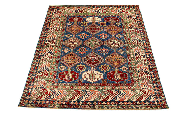 Kaoud Rugs 8.1X9.7 Rectangle Light Blue KAZAK Area Rug