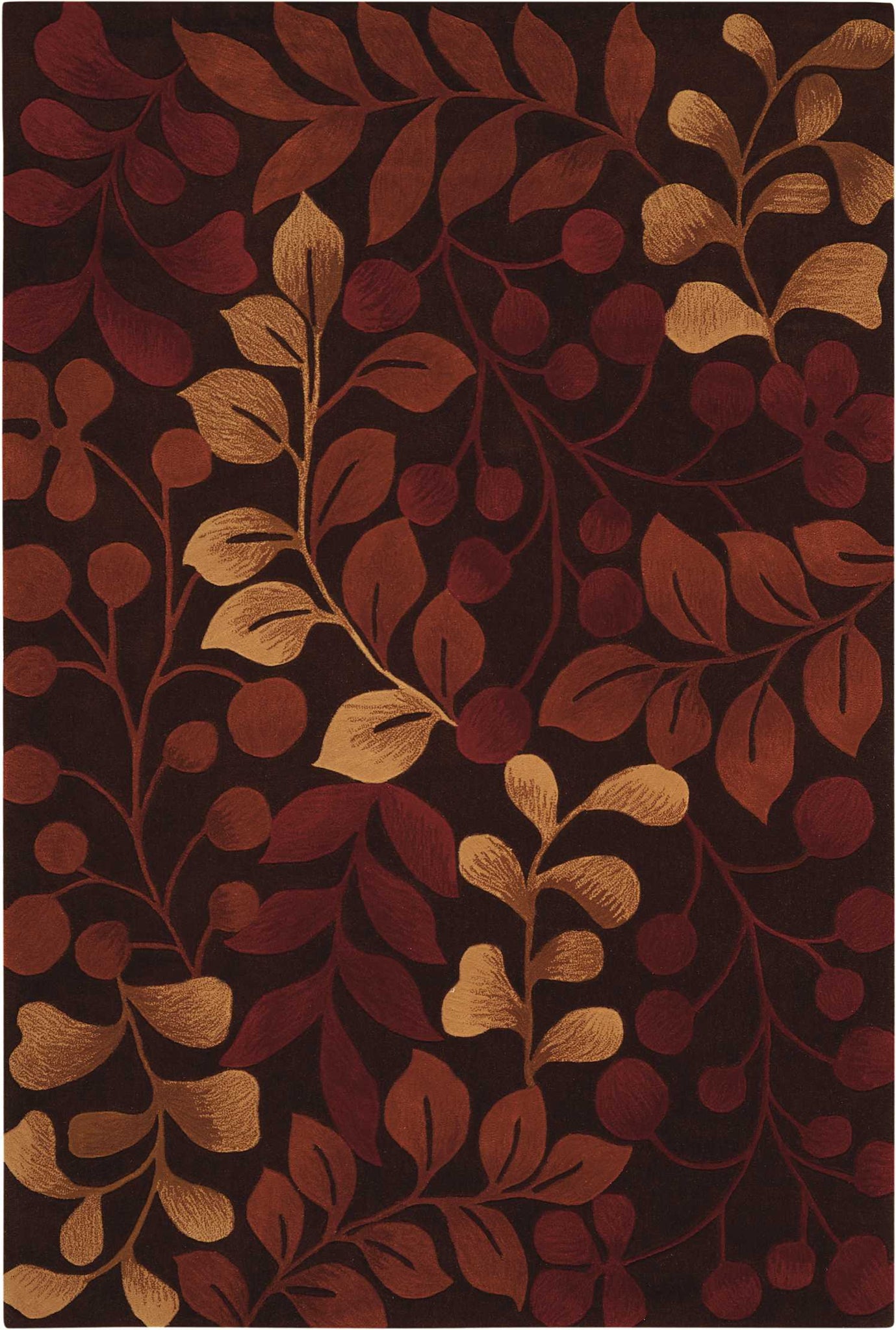 Nourison Contour CON02 Chocolate Area Rug  Brown