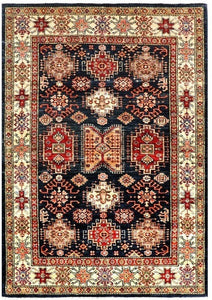 Kaoud Rugs 4 x 5.11 Rectangle NAVY ANT. SHIRVAN Area Rug