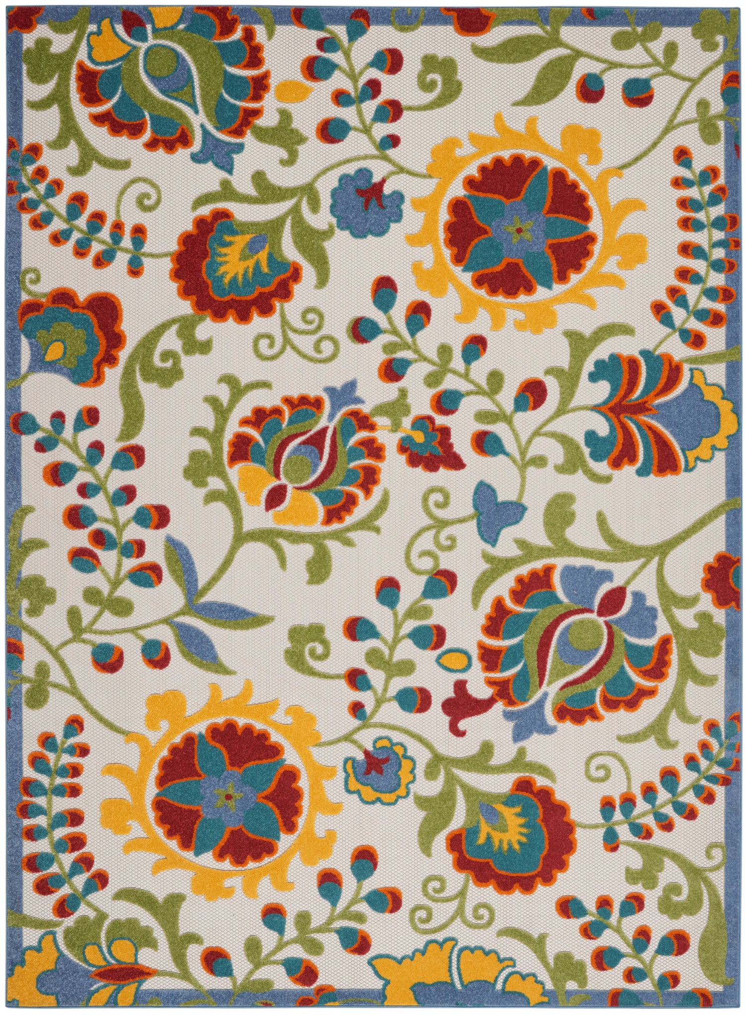 Nourison Aloha ALH17 Ivory/Multi Area Rug  Multicolored