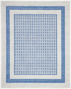 Nourison Whimsicle WHS13 Ivory Blue Area Rug  Off-White