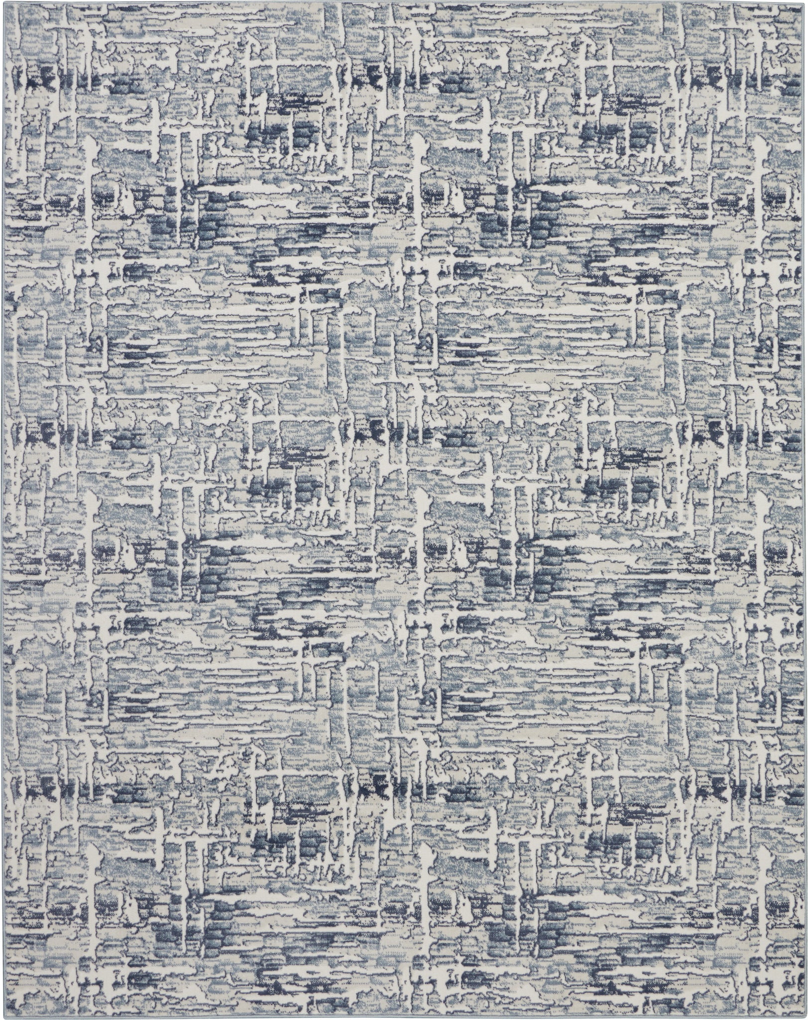 Nourison Urban Chic URC01 Ivory Area Rug  Blue