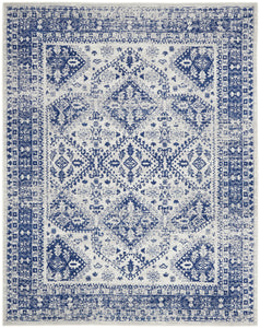 Nourison Whimsicle WHS15 Ivory Navy Area Rug  Blue