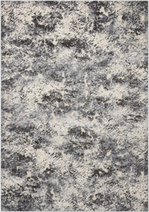 Michael Amini Gleam MA603 Ivory/Slate Area Rug  Grey