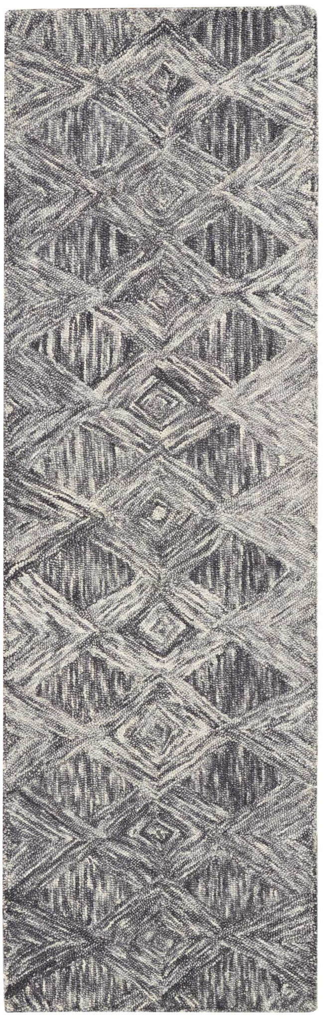 Nourison Linked LNK01 Charcoal Area Rug  Grey