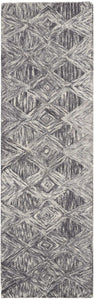 Nourison Linked LNK01 Charcoal Area Rug  Grey