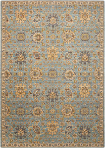 Nourison Timeless TML19 Light Blue Area Rug  Blue