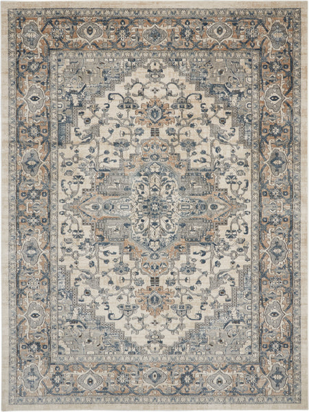 Nourison Quarry QUA05 Ivory/Grey Area Rug  Cream / Ivory