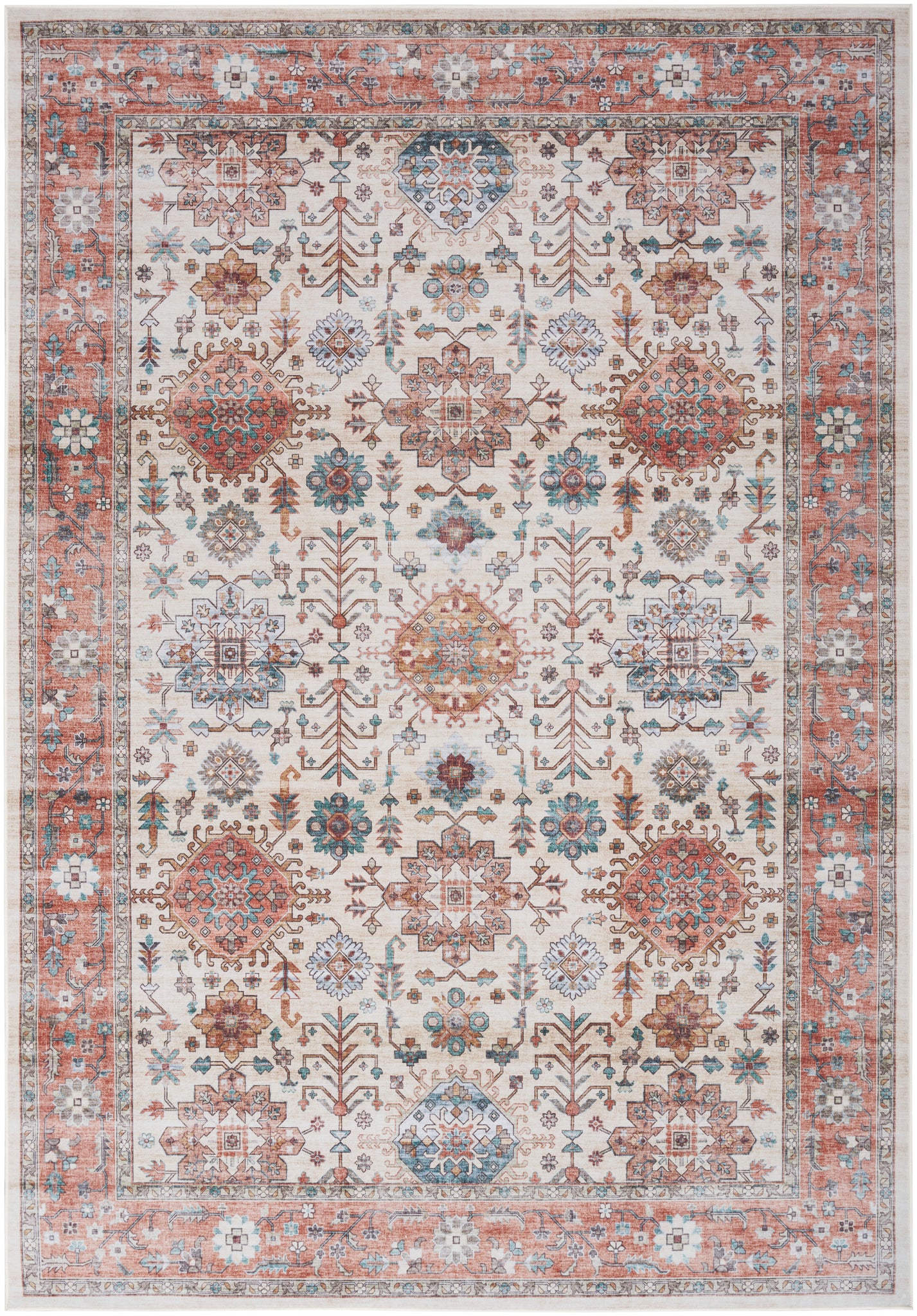 Nourison Fulton FUL12 Beige/Multi Area Rug  Beige