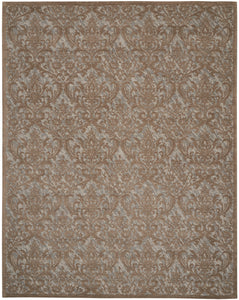 Nourison Damask DAS02 Grey Area Rug  Grey