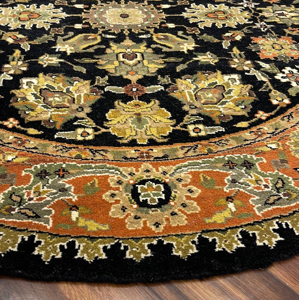 KAOUD RUGS 5X5 SQUARE BLACK ANT. MAHAL AREA RUG