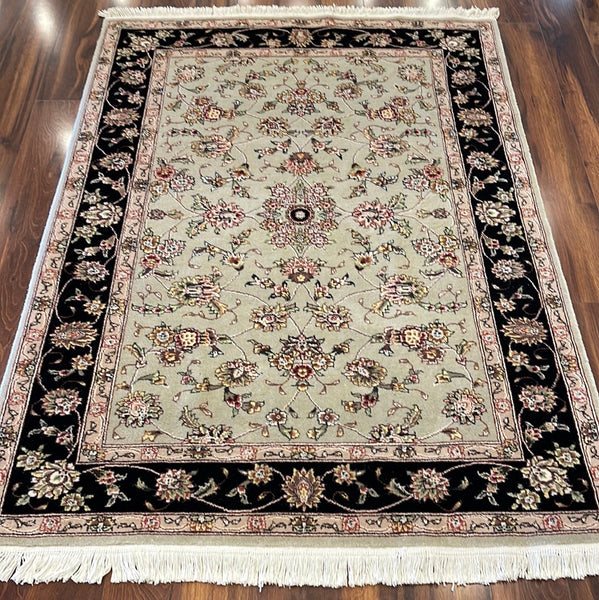 KAOUD RUGS 4X6 RECTANGLE LIGHT GREEN TABRIZ AREA RUG