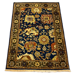 KAOUD RUGS 4.1X5.11 RECTANGLE NAVY ANT. MAHAL AREA RUG