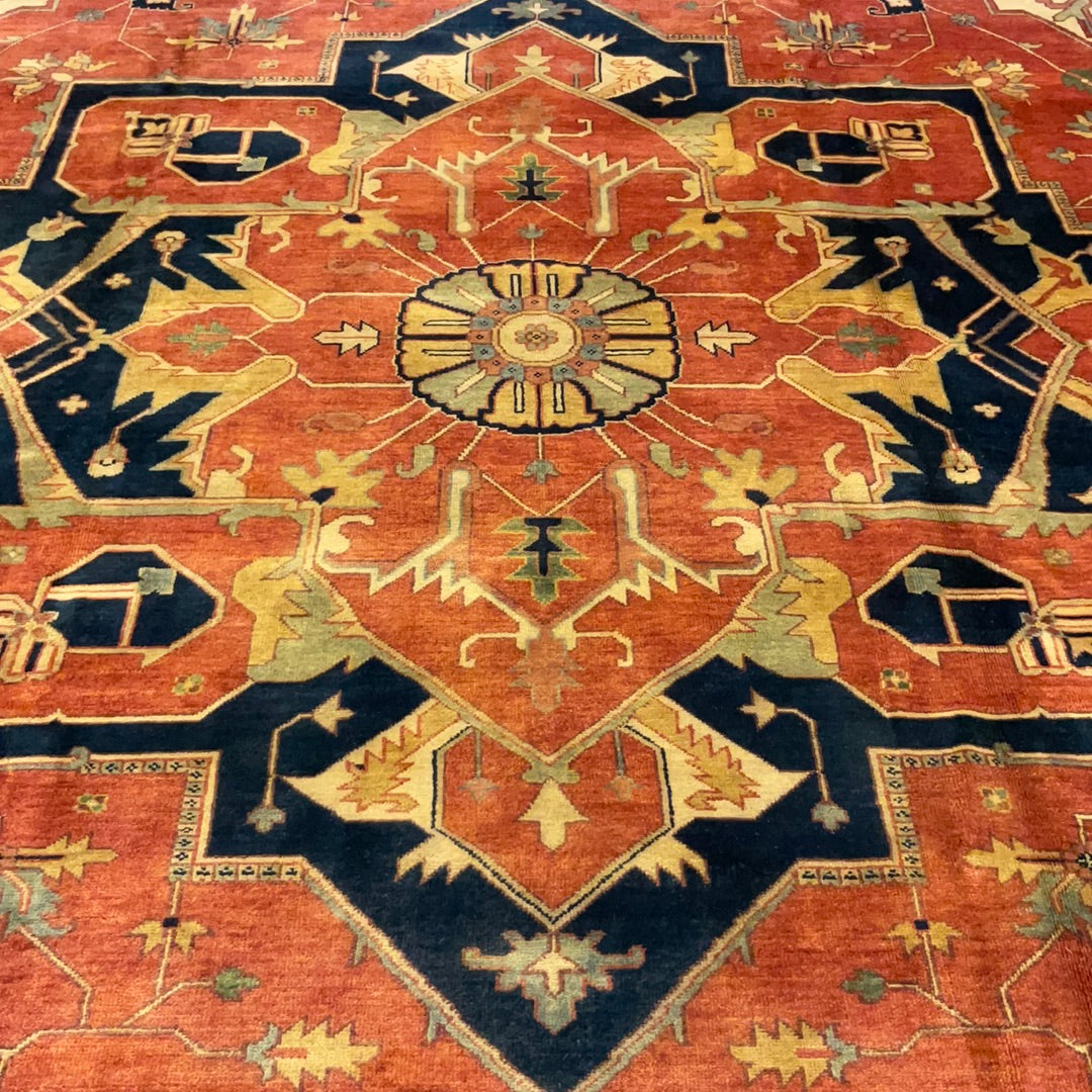 Kaoud Rugs HAND KNOTTED RUST WOOL ANT. KESHAN