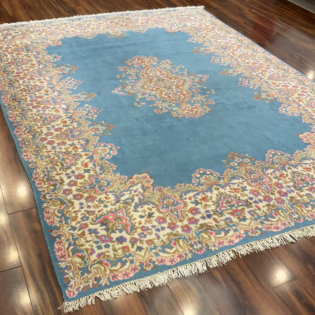 Kaoud Rugs HAND KNOTTED LIGHT BLUE WOOL SAROUK
